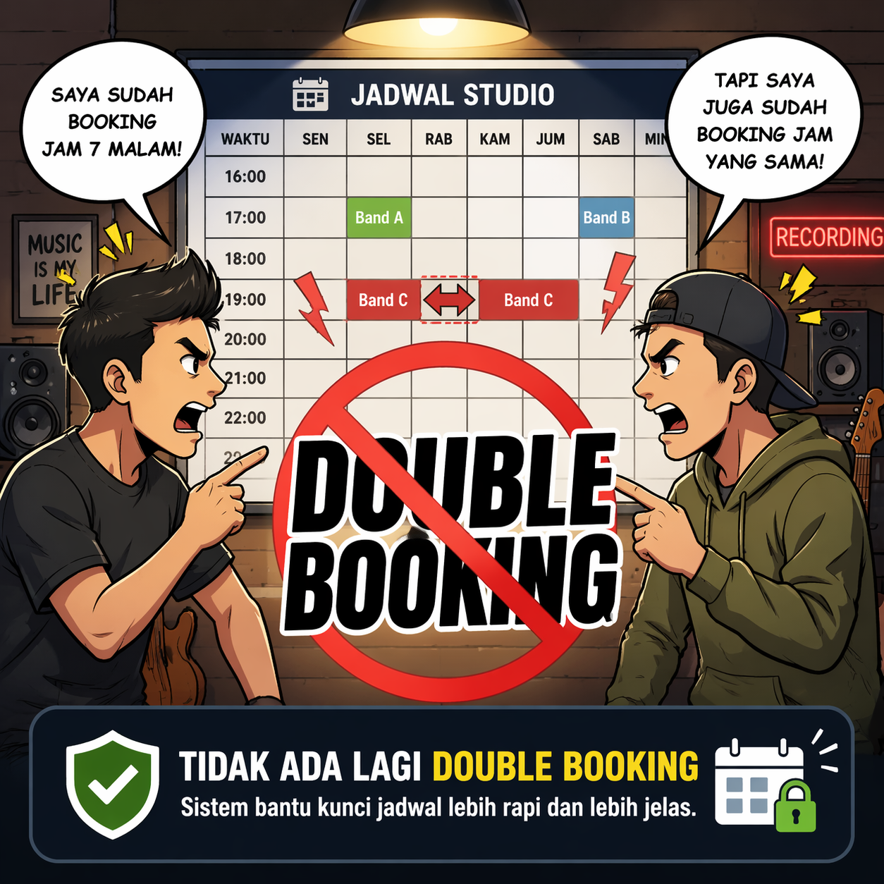 Tidak ada double booking